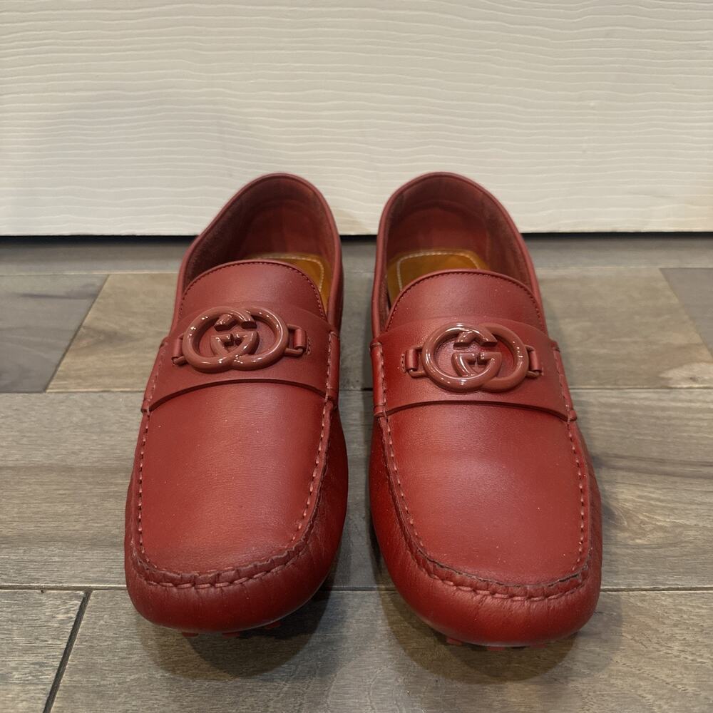 AUTHENTIC GUCCI INTERLOCKING G MOCCASINS LOAFERS 692379 GG 10 (fits USA sz 11)